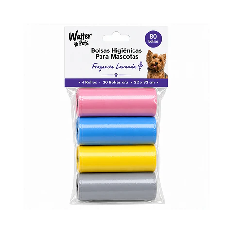 Bolsas Sanitarias Aroma Lavanda Pack 4 Rollos - 80und