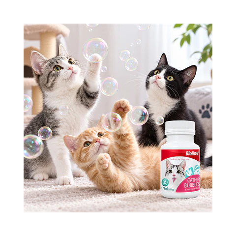 Burbujas con Catnip Para Gatos Bioline - 17.7ml
