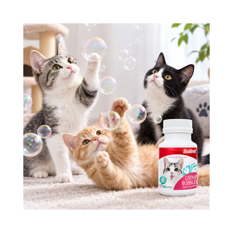 Burbujas con Catnip Para Gatos Bioline - 17.7ml 2