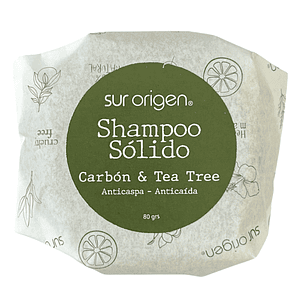 Sur Origen Shampoo Sólido Anticaspa Carbón & Tea Tree 80 g