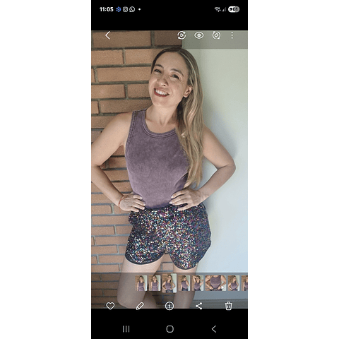 Polera Basica Jacinta GRIS y ROJO