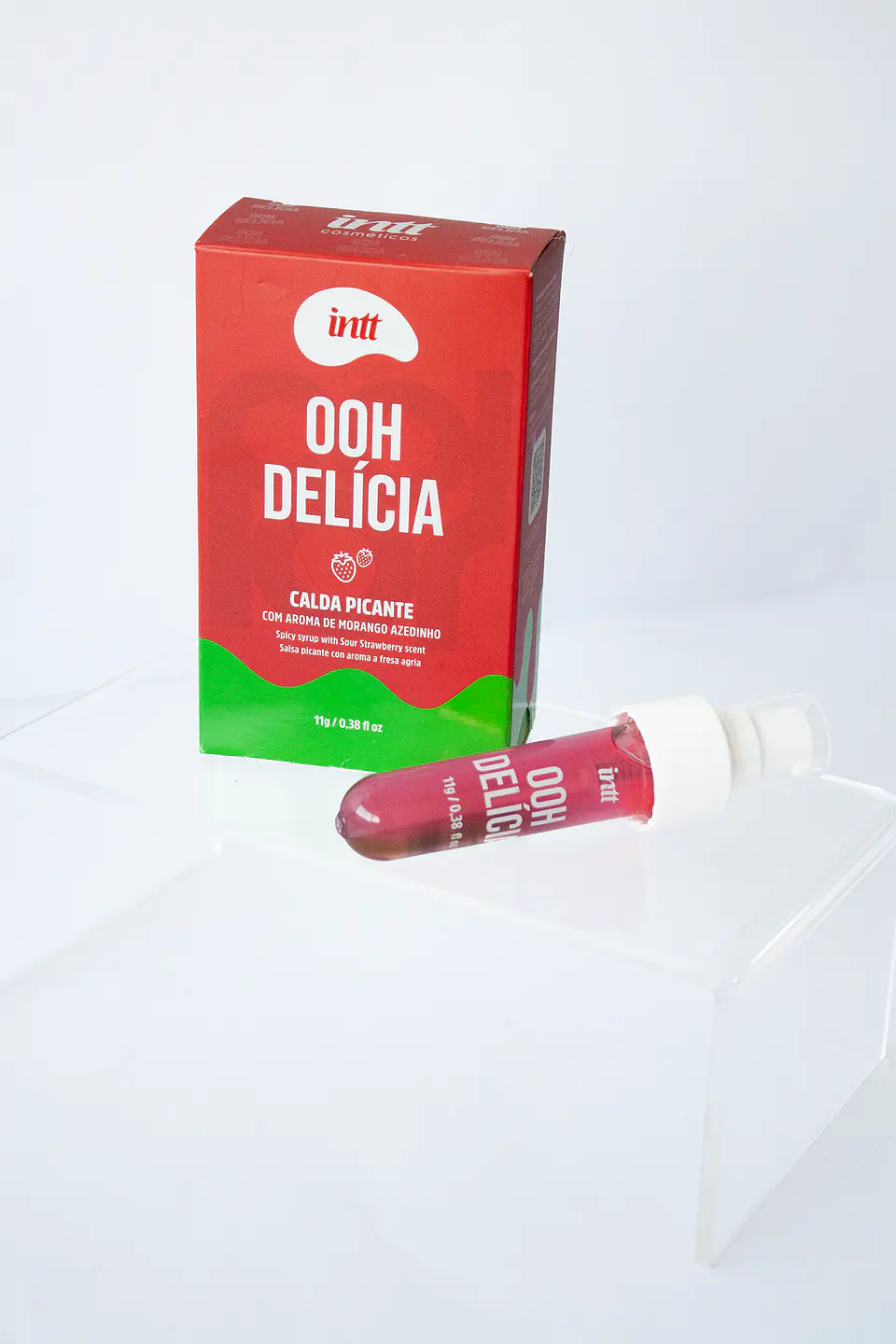 Gel para Sexo Oral Oh Delicia Sabor Fresa Ácida INTT – 11 g 1