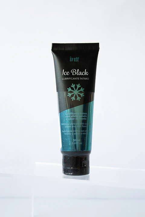 Lubricante Íntimo Base Agua Sabor Menta 50g Ice Black - INTT
