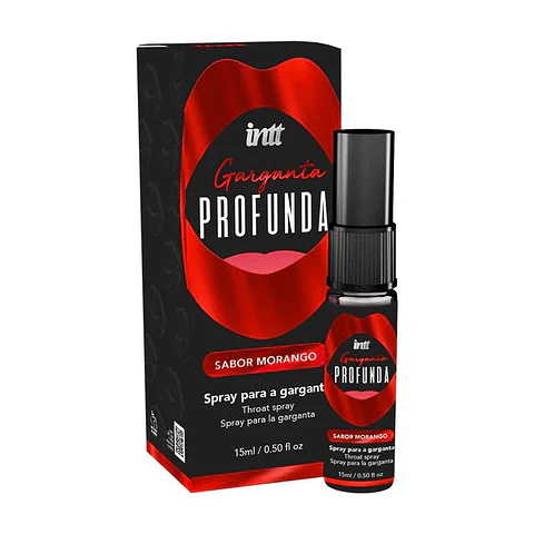 Spray para Sexo Oral 15ml Frutilla - Garganta Profunda INTT