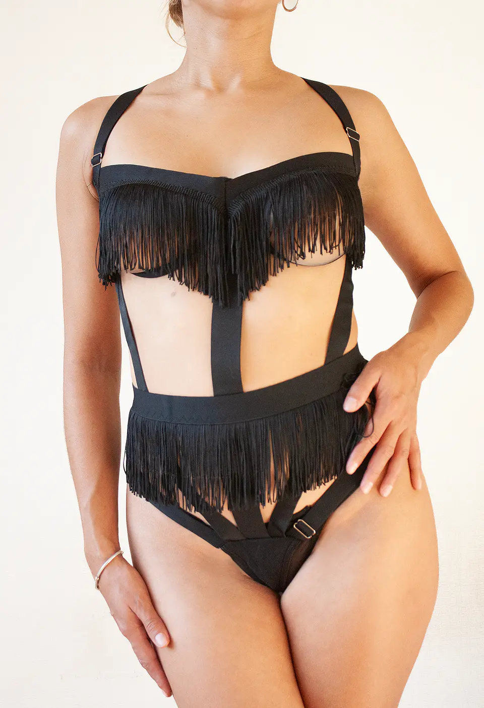 Body Fringe Negro  1