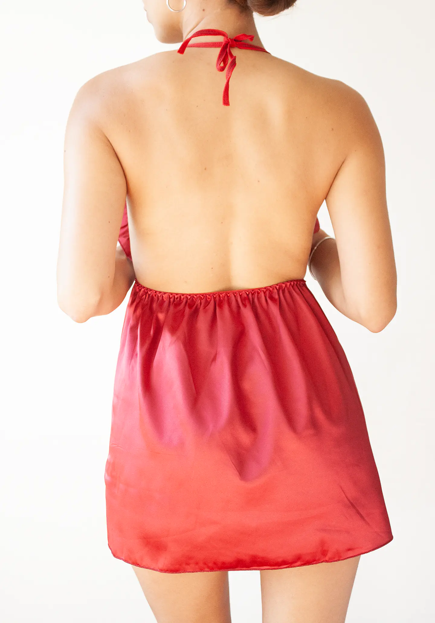 BabyDoll Satín Burdeo 2