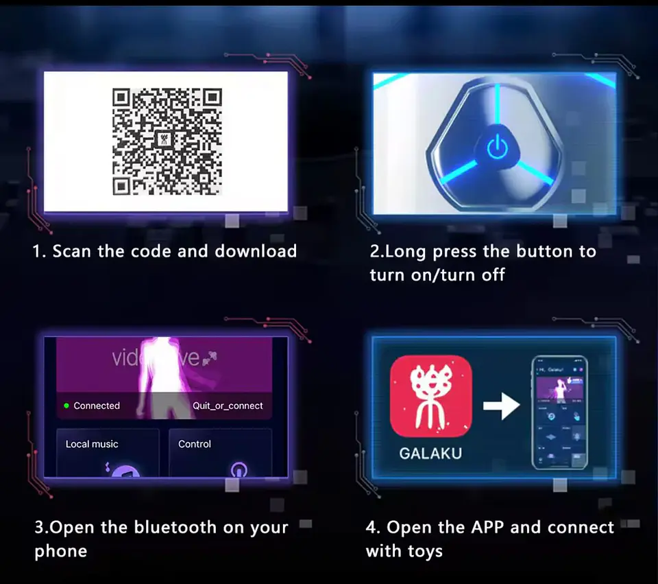 Masturbador con Succión Vibración y App GALAKU  5