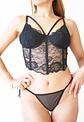 Conjunto Corset Encaje Blanco - Miniatura 3