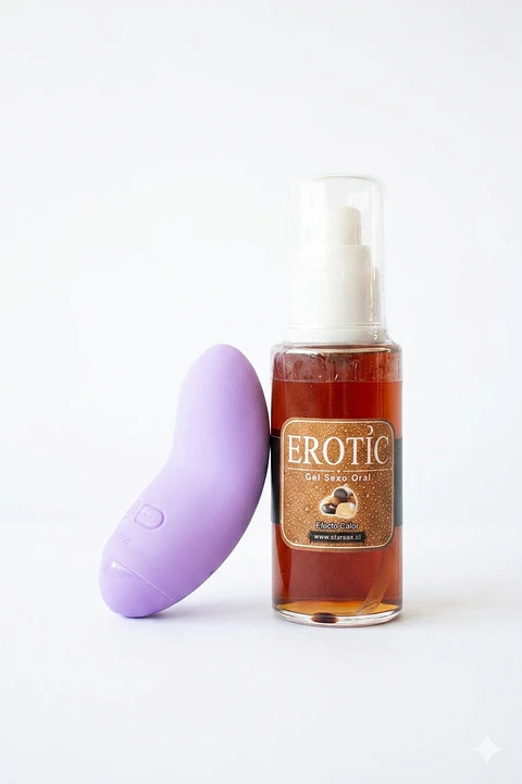 Pack dia de la Madre Vibrador Poppy + Gel sabor Efecto Calor