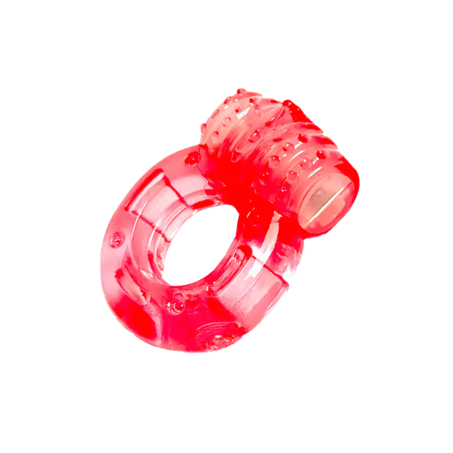 Anillo vibrador de jelly con estimulador de clítoris desechable 1