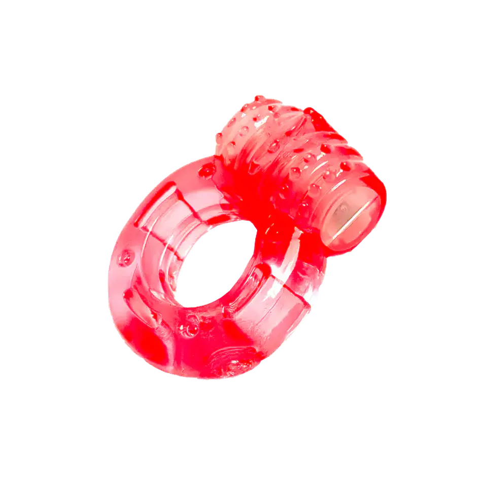 Anillo vibrador de jelly con estimulador de clítoris desechable 1