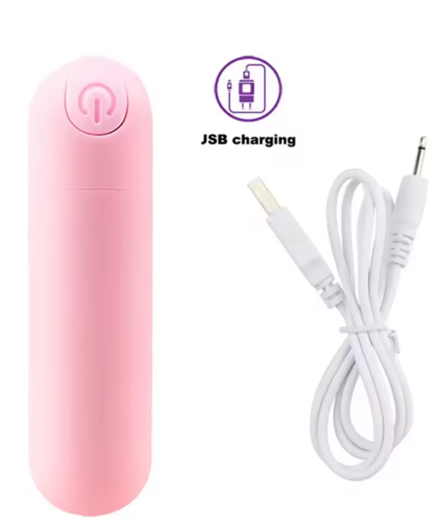Bala Vibradora Rosado Recargable 10 modos 1