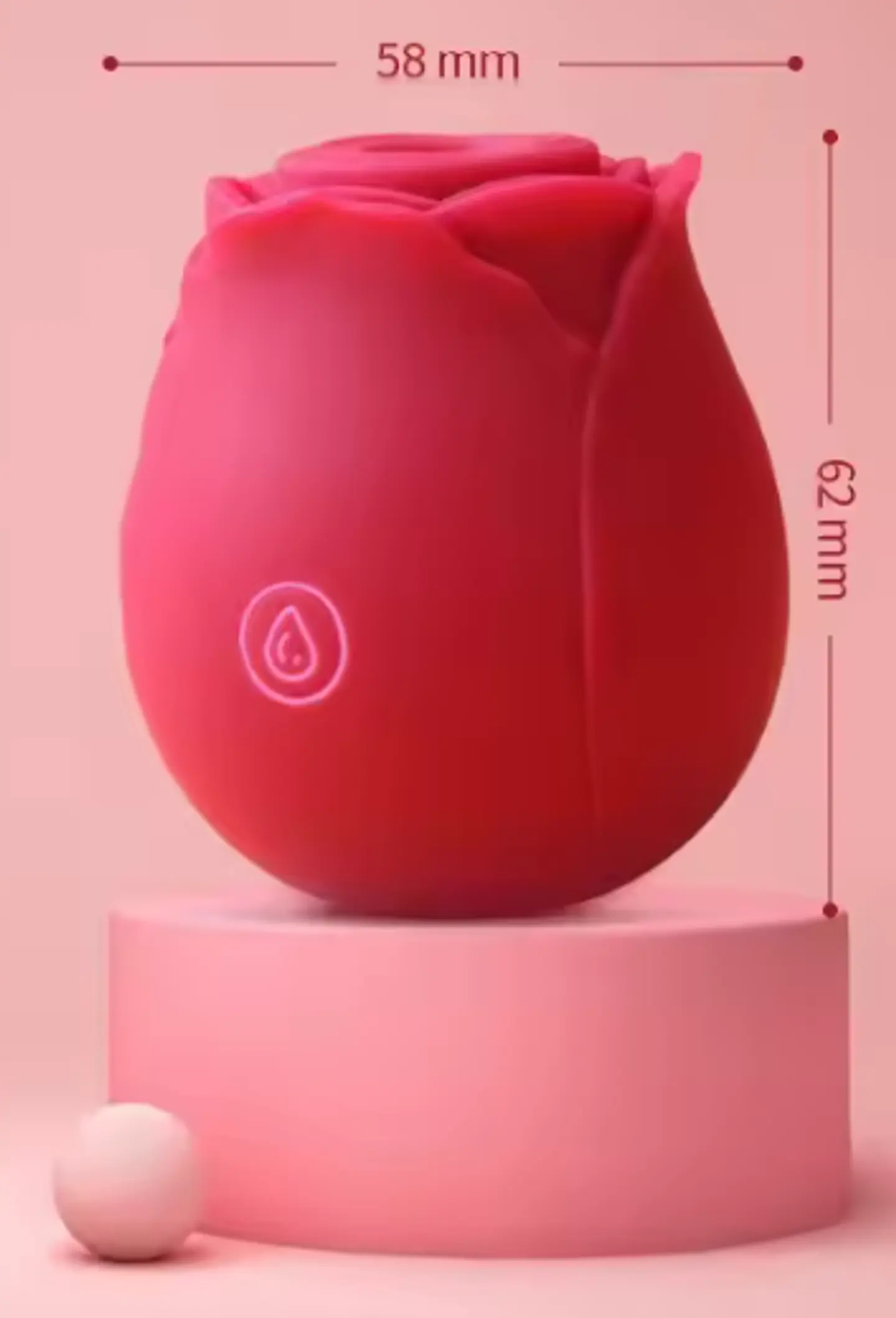 Succionador de Clitoris Rosa color Rojo 2