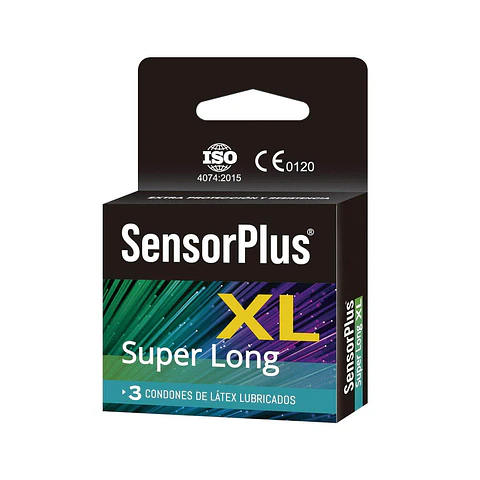 Preservativo Sensor Plus Super Long XL 3 Unidades