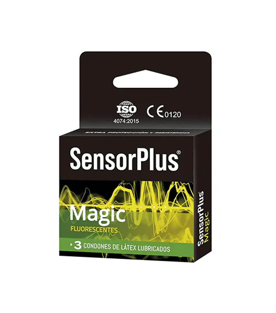 Preservativos Sensorplus Magic Fluor 3 Unids. 1