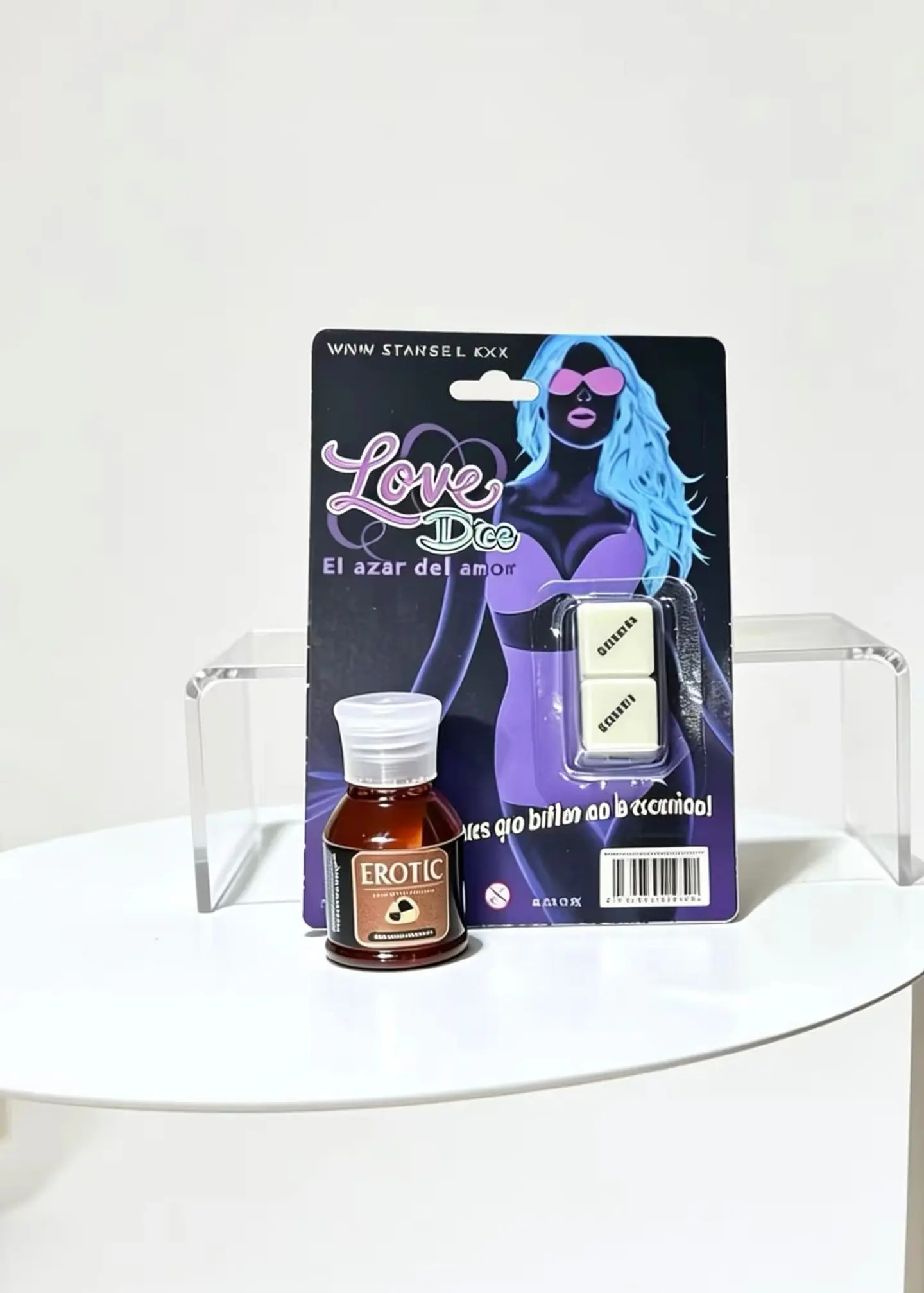 Pack Aceite de Masaje comestible Caramelo + Juego de Dado 1