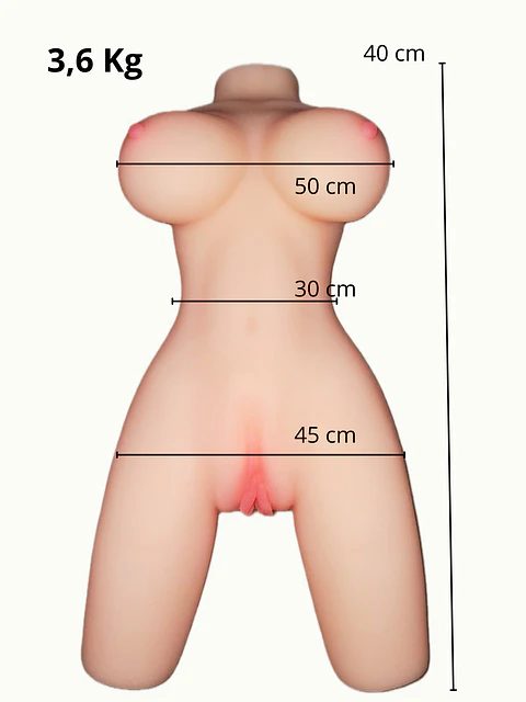 Torzo Masturbador Realístico S 3,6 Kg