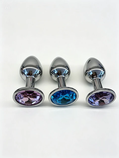 Plug Anal Metal Joya Talla S con Funda