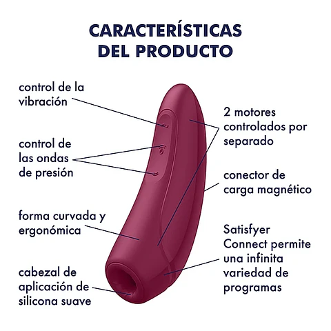 Vibrador con Succionador Curvy 1+ Connect App - SATISFYER