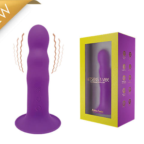 Dildo Vibrador Hitsens 3 Vibe Purple Recargable 18 cm