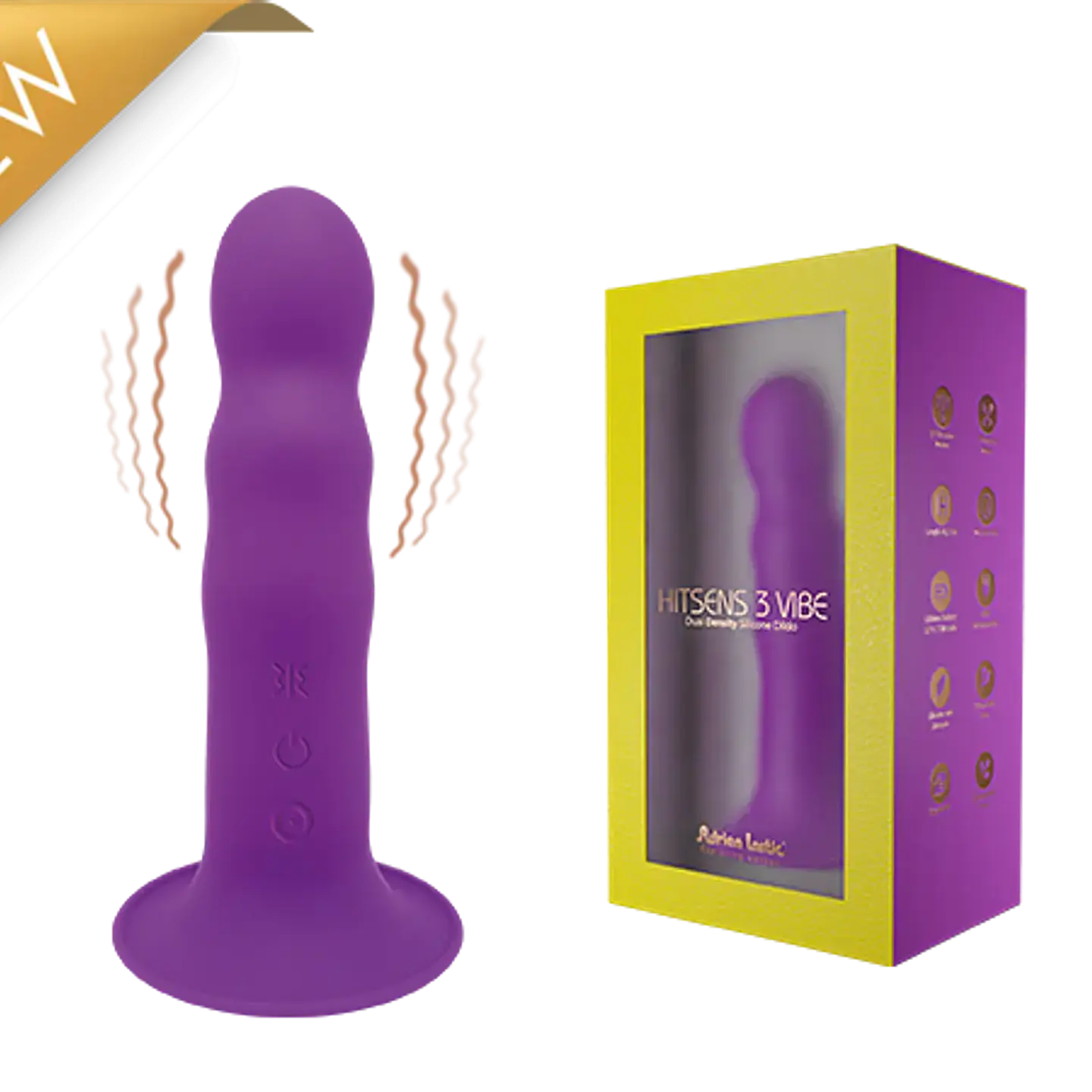 Dildo Vibrador Hitsens 3 Vibe Purple Recargable 18 cm 1