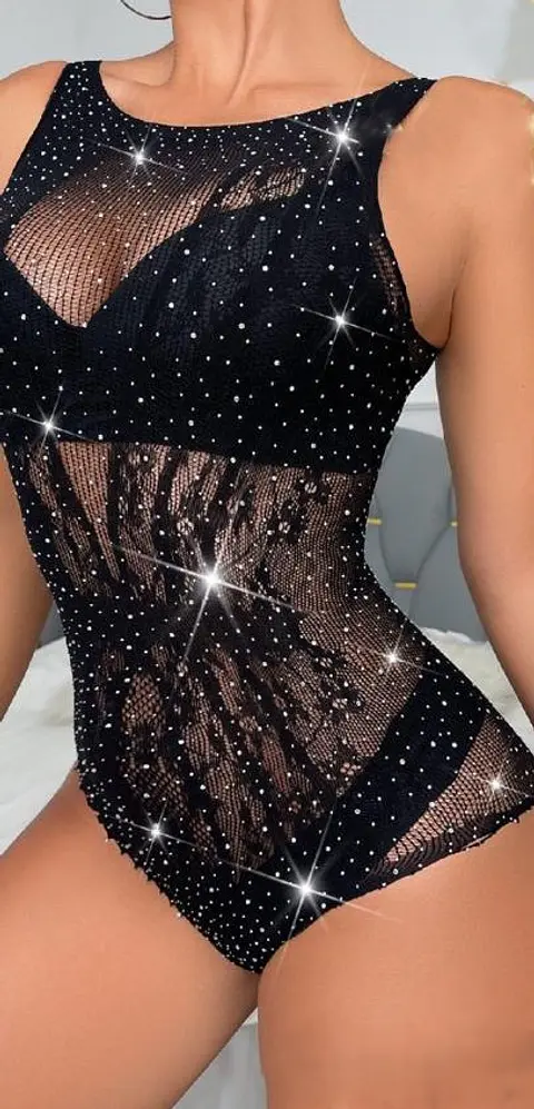 Body con Brillos Malla