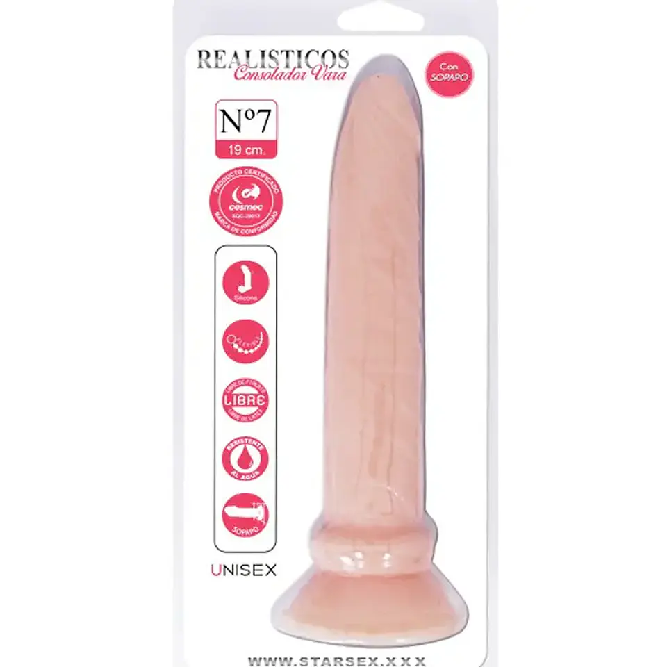 Dildo Consolador Realístico Vara 19,5 cm  N°7 3