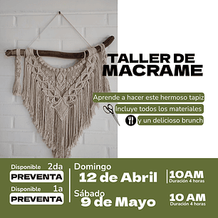 Taller de macramé - Tapiz de macramé
