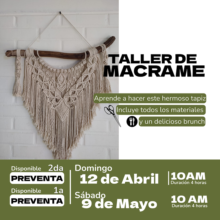 Taller de macramé - Tapiz de macramé 2