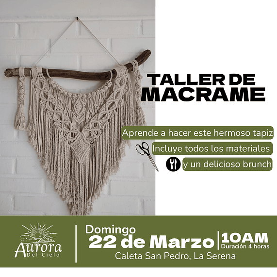 Taller de macramé - Tapiz de macramé 1