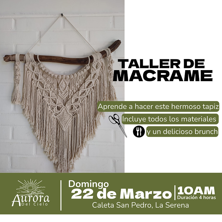 Taller de macramé - Tapiz de macramé 1