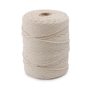 Cordón torcido algodón crudo 4 mm importado