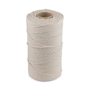 Cordón algodón crudo trenzado 3 mm nacional