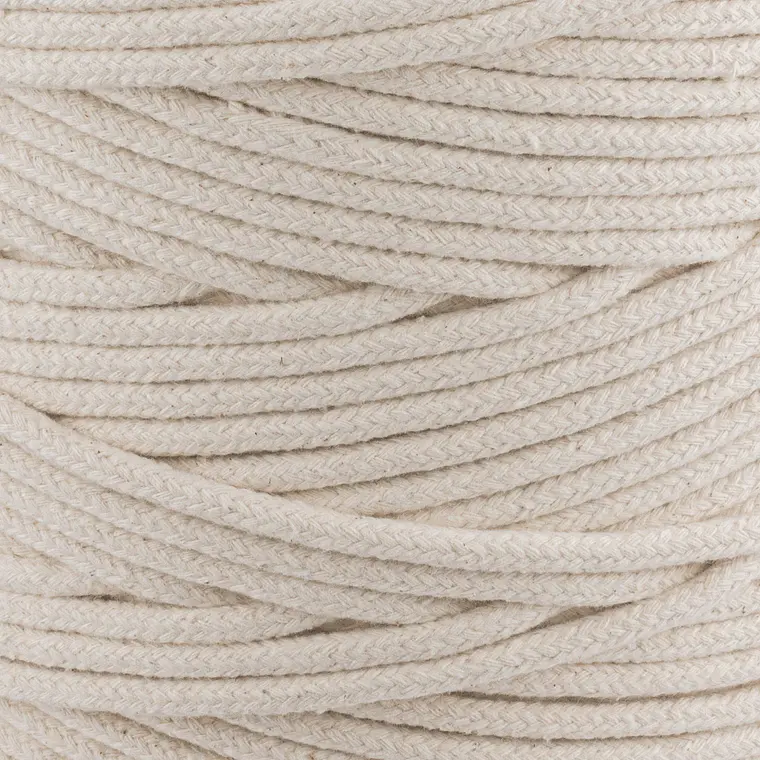 Cordón algodón crudo trenzado 3 mm nacional 2