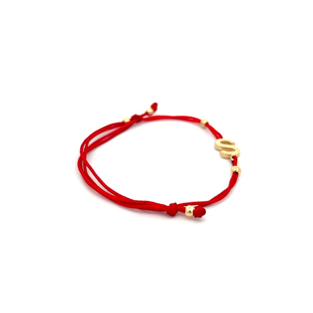 Pulsera Letra S Oro Amarillo 18K