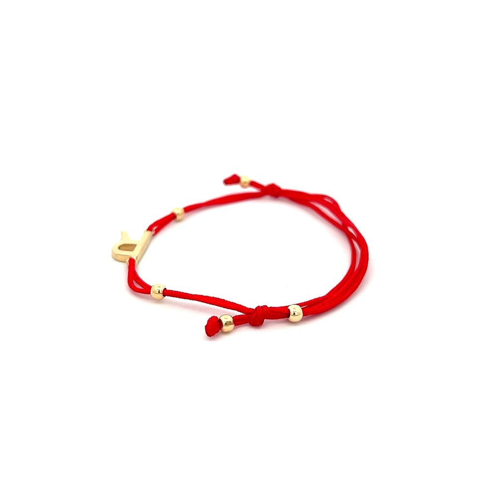 Pulsera De Oro Amarillo 18K Letra R 