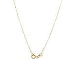 Cadena De Oro Amarillo 18K Limada Con Colgante Corazón 