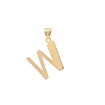 Colgante De Oro Amarillo 18K Letra W 