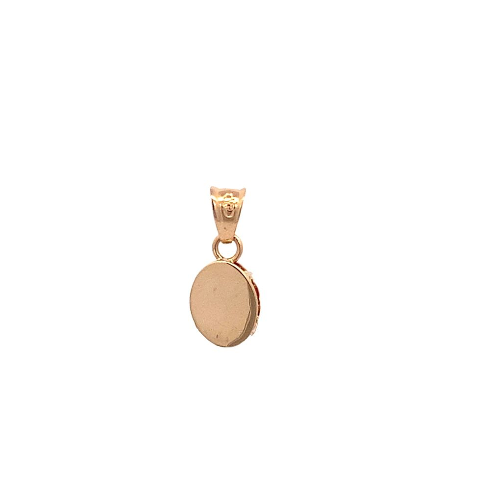 Colgante De Oro Amarillo 18K Chatón Ovalado Con Piedra 