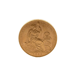 Moneda De Oro Extranjera 100 Soles Perú Año 1966