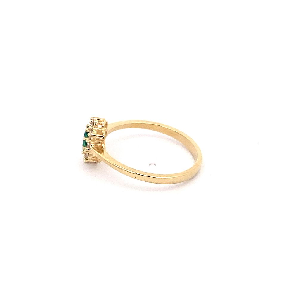 Anillo De Oro Amarillo 18K Lady Di Con Piedra 