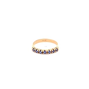 Anillo Cintillo Con Piedras Oro Amarillo 18K