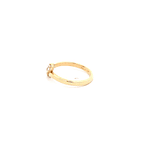 Anillo De Oro Amarillo 18K Trilogy Cruzado Con Piedras