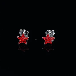 Aros De Plata 925 Estrellas Con Piedras 