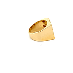 Anillo De Oro Amarillo 18K Sello Con Diamantes