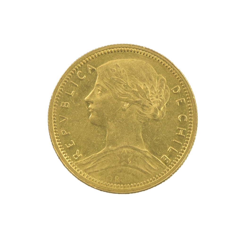 Moneda De Oro 10 Pesos Chile Año 1896