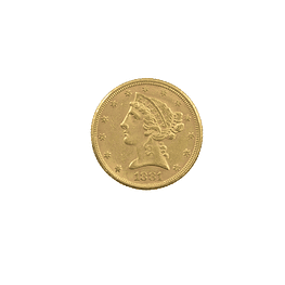Moneda De Oro 5 Dollars Estados Unidos Año 1881
