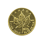 Moneda De Oro 10 Dollars Maple Leaf Canadá Año 1999