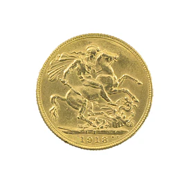 Moneda De Oro Sovereign Reino Unido Año 1918