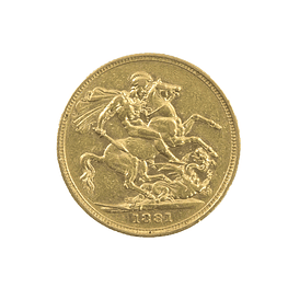 Moneda De Oro Sovereign Reino Unido Año 1881